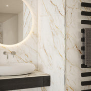 Bushboard Nuance Fusion Norris Marble Shell fusion wall panel installed in a bathroom