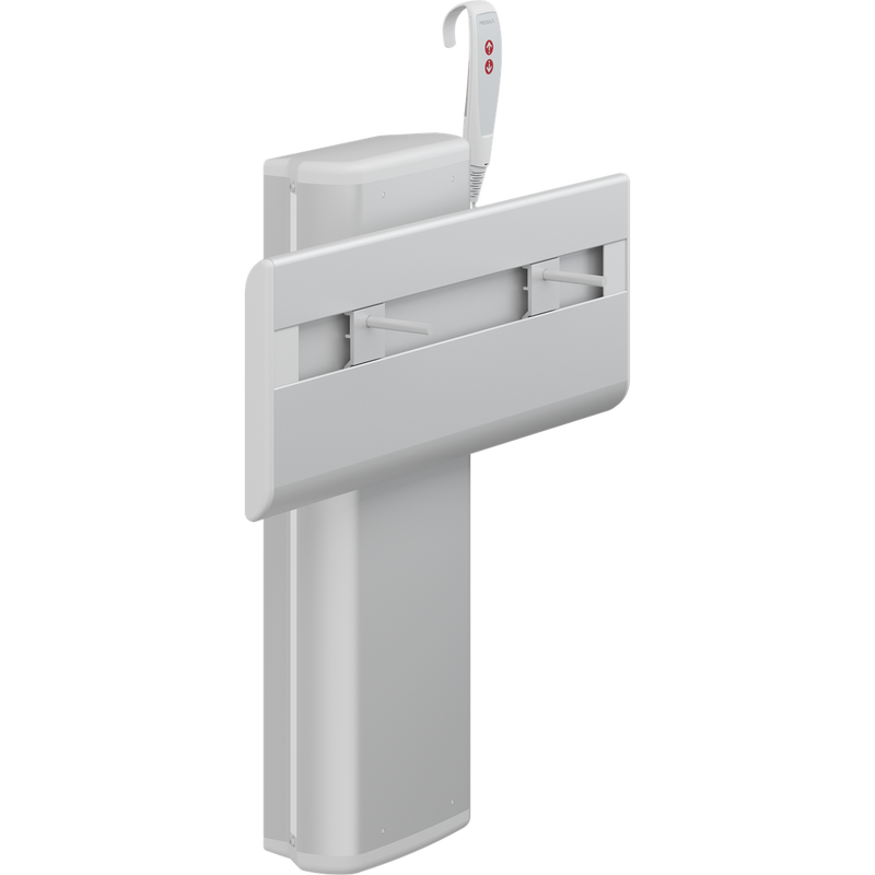 Pressalit PLUS Wash Basin Bracket, Electrically Height Adjustable, Wired Hand Control, Wall-Mounted, White (R4751)