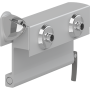 Pressalit PLUS Shower Mixer Bracket with 1200mm Feed Hoses for Horizontal Wall Track RT760