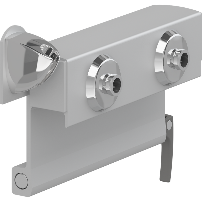 Pressalit PLUS Shower Mixer Bracket with 1200mm Feed Hoses for Horizontal Wall Track RT760