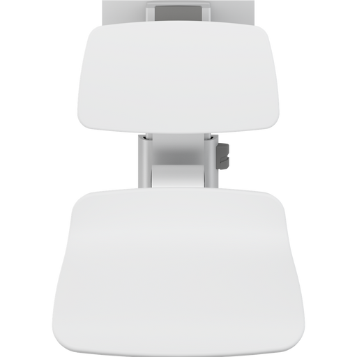 Pressalit PLUS Shower Seat 450 incl. Backrest, Manually Height & Sideways Adjustable, White (R7454000)