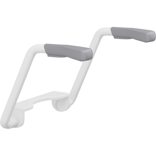 Pressalit TMA 2 Toilet Arm Support with BL1 Hinge, White/Anthracite (R1191112000)