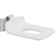 Pressalit PLUS Replacement Shower Seat 450 with Aperture, Manually Height Adjustable, White (R7115000)