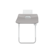 Pressalit VALUE IV folding shower seat with support leg, 440mm, fixed height, anthracite