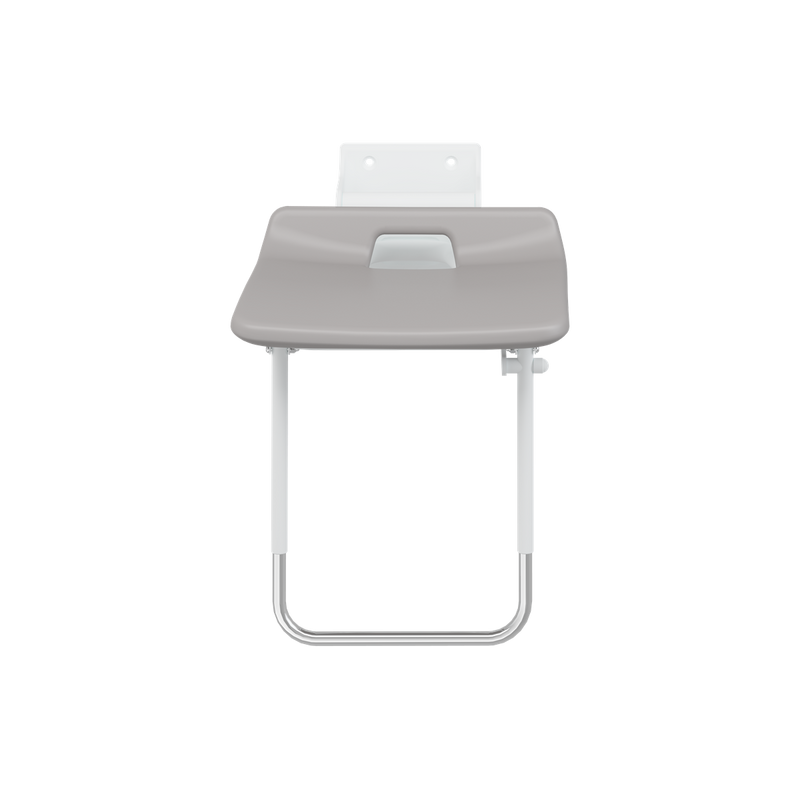 Pressalit VALUE IV folding shower seat with support leg, 440mm, fixed height, anthracite