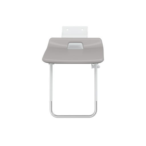 Pressalit VALUE IV folding shower seat with support leg, 440mm, fixed height, anthracite