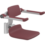 Pressalit PLUS Replacement Shower Seat 310 incl. Backrest & Armrests, Manually Height Adjustable, Red (R7034035)