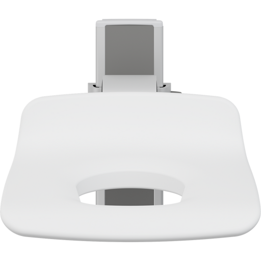 Pressalit PLUS Shower Seat 450 with Aperture, Manually Height Adjustable, White (R7415000)
