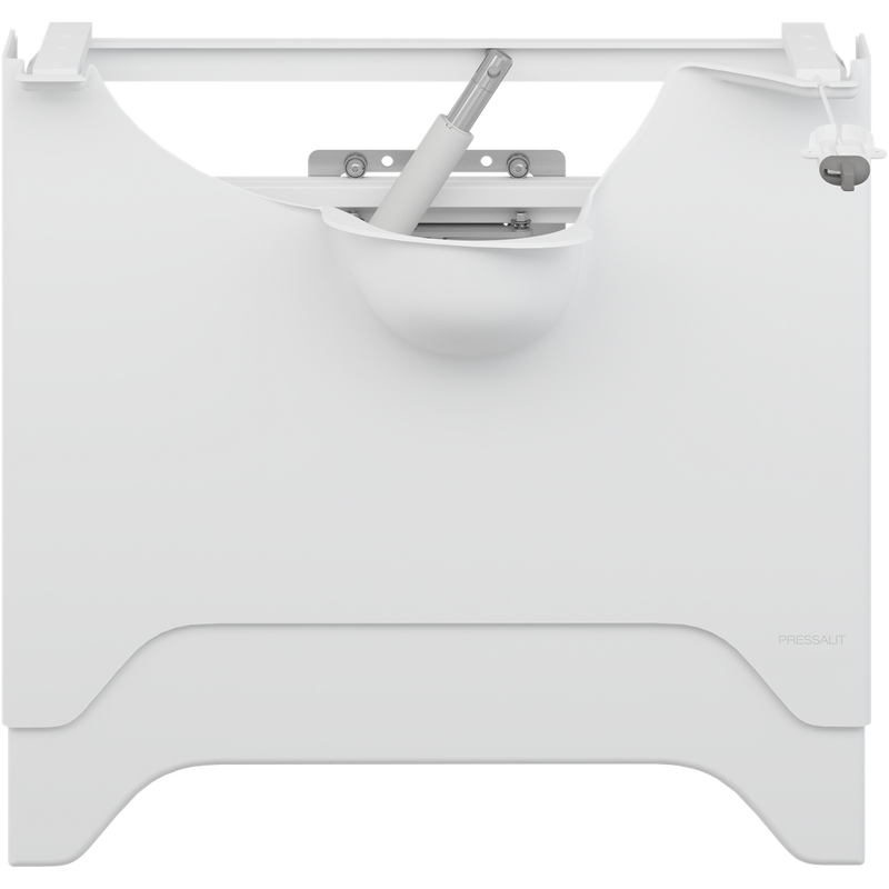 Pressalit MATRIX ANGLE DEEP powered wash basin bracket, left-facing, white
