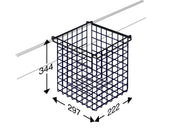 Pressalit Waste Basket RT764 dimensioned drawing