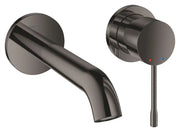 Grohe Essence wall-mounted 2-hole basin mixer M-Size in Hard Graphite