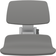 Pressalit PLUS Replacement Shower Seat 450 incl. Backrest, Manually Height Adjustable, Anthracite (R7124112)