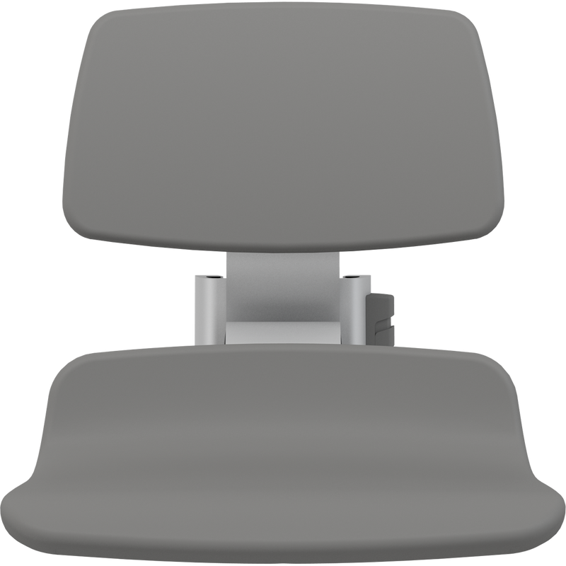 Pressalit PLUS Replacement Shower Seat 450 incl. Backrest, Manually Height Adjustable, Anthracite (R7124112)