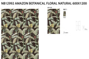 Captiva botanical floral mural panel 600x1200mm - view 3