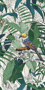 Captiva folk art floral mural panel 600x1200mm - view 3