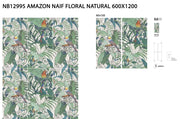 Captiva folk art floral mural panel 600x1200mm - view 4