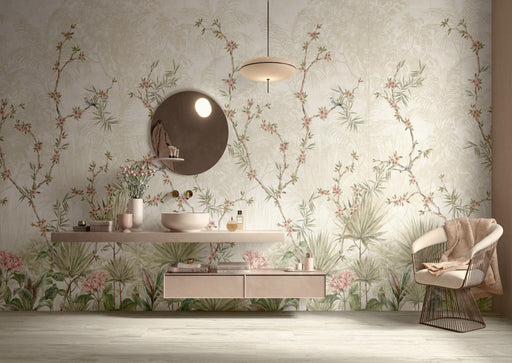 Captiva Jungle Floral Satin Porcelain Wall Tile 600x1200mm