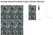 Captiva plumage floral mural panel 600x1200mm - view 3