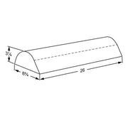 Pressalit headrest for MSCT 1 & MSCT 4 shower change trolley, pearl grey, dimensioned drawing
