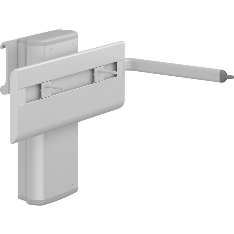 Pressalit PLUS Wash Basin Bracket, Gas-Assisted, Height & Sideways Adjustable, Track-Mounted, White (R4680)