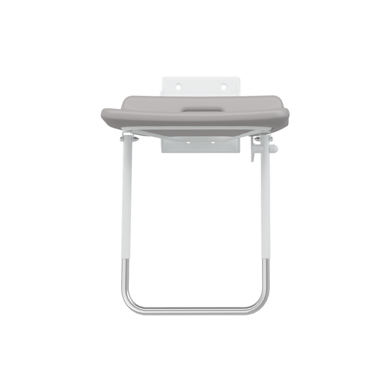 Pressalit VALUE IV folding shower seat with support leg, 440mm, dimensioned drawing (mm)