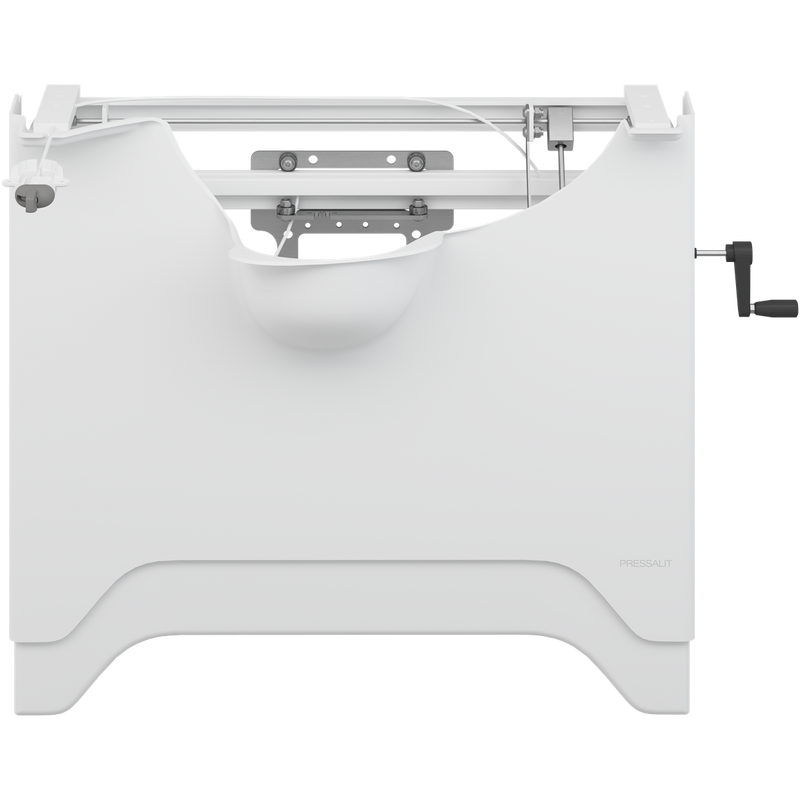 Pressalit MATRIX ANGLE DEEP powered wash basin bracket, right-facing, white