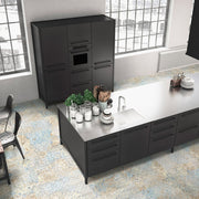 Cocoa blue textile effect tile 500x1000mm - view 4