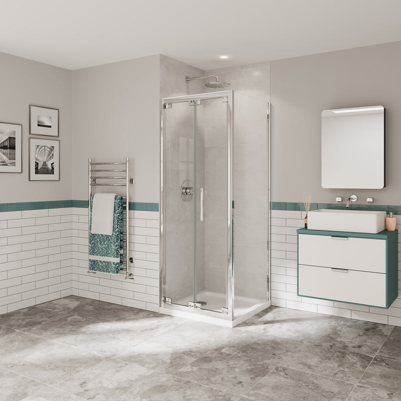 Coram Optima 6 bi-fold shower door, chrome