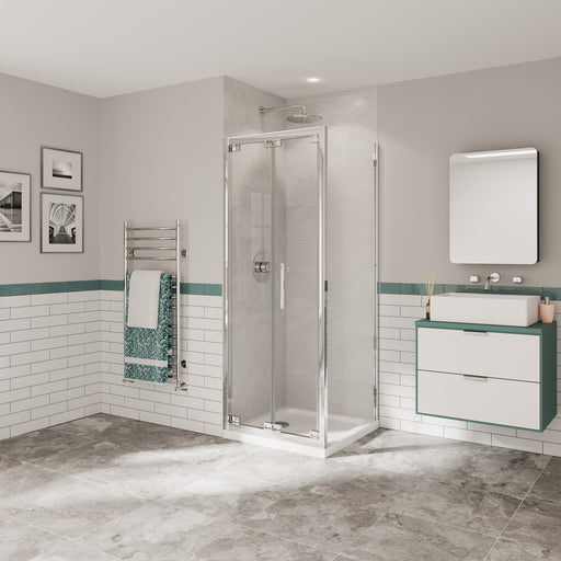 Coram Optima 6 bi-fold shower door, chrome