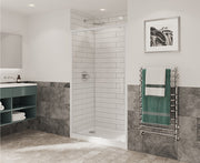 Coram Optima 6 sliding shower door, white