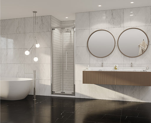 Coram Premier 8 bi-fold shower door, chrome