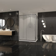 Coram Premier 8 sliding shower door, chrome