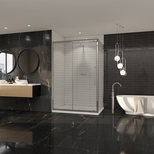 Coram Premier 8 sliding shower door, chrome