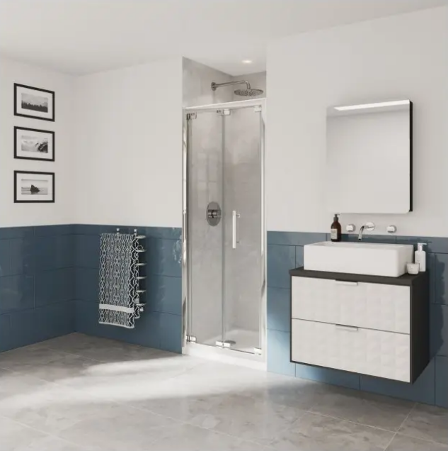 Impey Coram Optima 6 1000mm Bi Fold Door Chrome (O6BF10CUC)