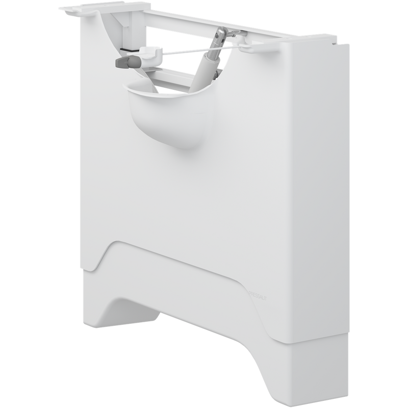 Pressalit MATRIX ANGLE DEEP manual wash basin bracket, left-facing, white