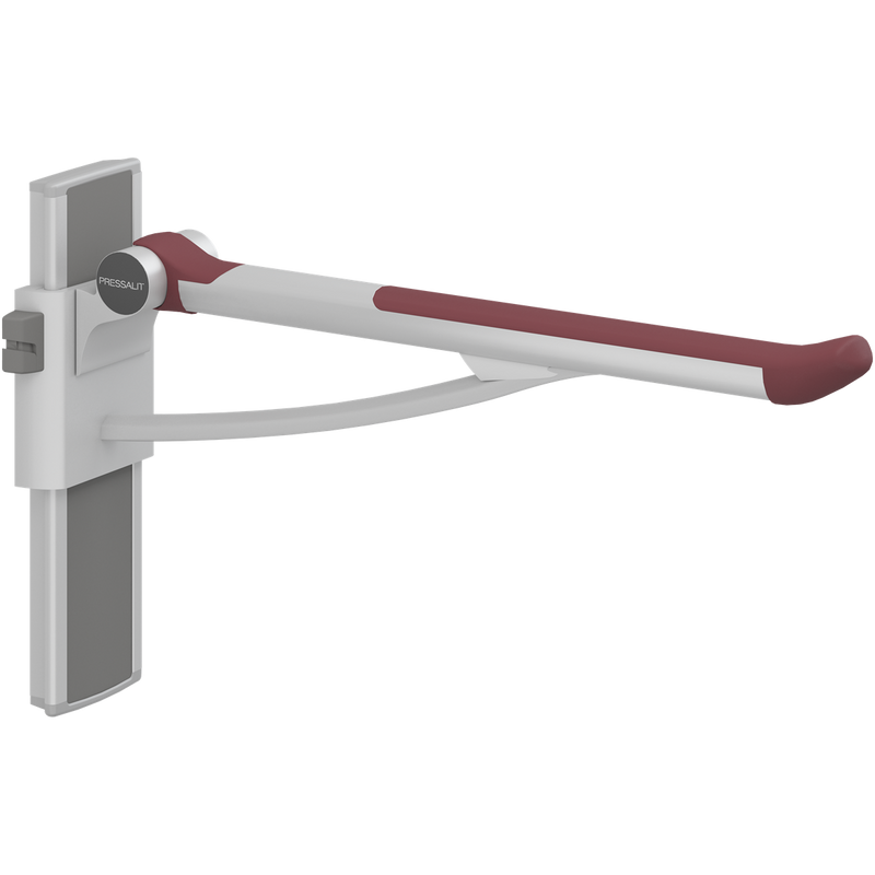 Pressalit PLUS Support Arm 700mm Adjustable Left Hand Red R370370035