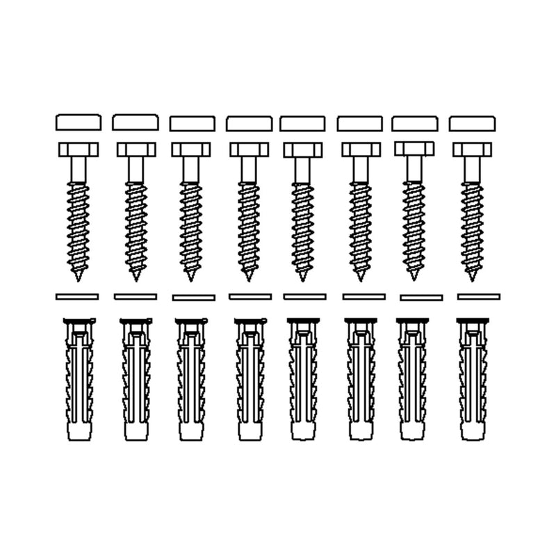 Pressalit Mounting Kit (V8613) — dimensioned drawing