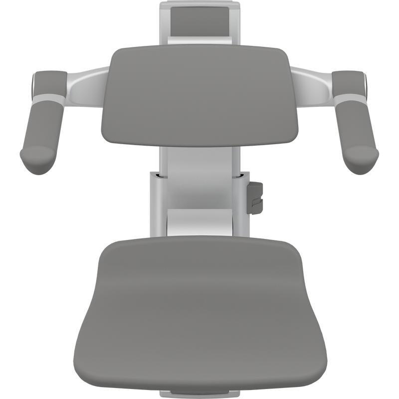 Pressalit PLUS Shower Seat 310 incl. Backrest & Armrests, Manually Height Adjustable, Anthracite (R7334112)