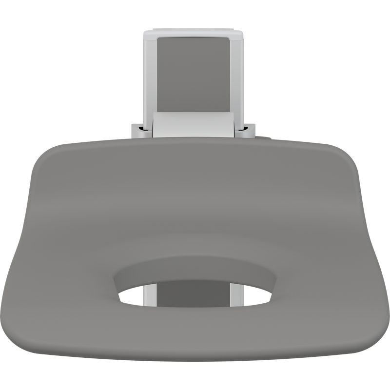 Pressalit PLUS Shower Seat 450 with Aperture, Manually Height Adjustable, Anthracite (R7415112)