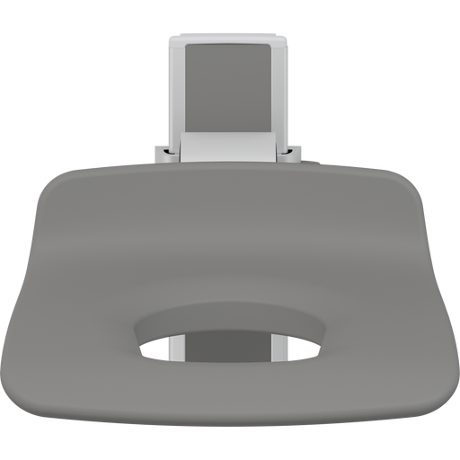 Pressalit PLUS Shower Seat 450 with Aperture, Manually Height Adjustable, Anthracite (R7415112)