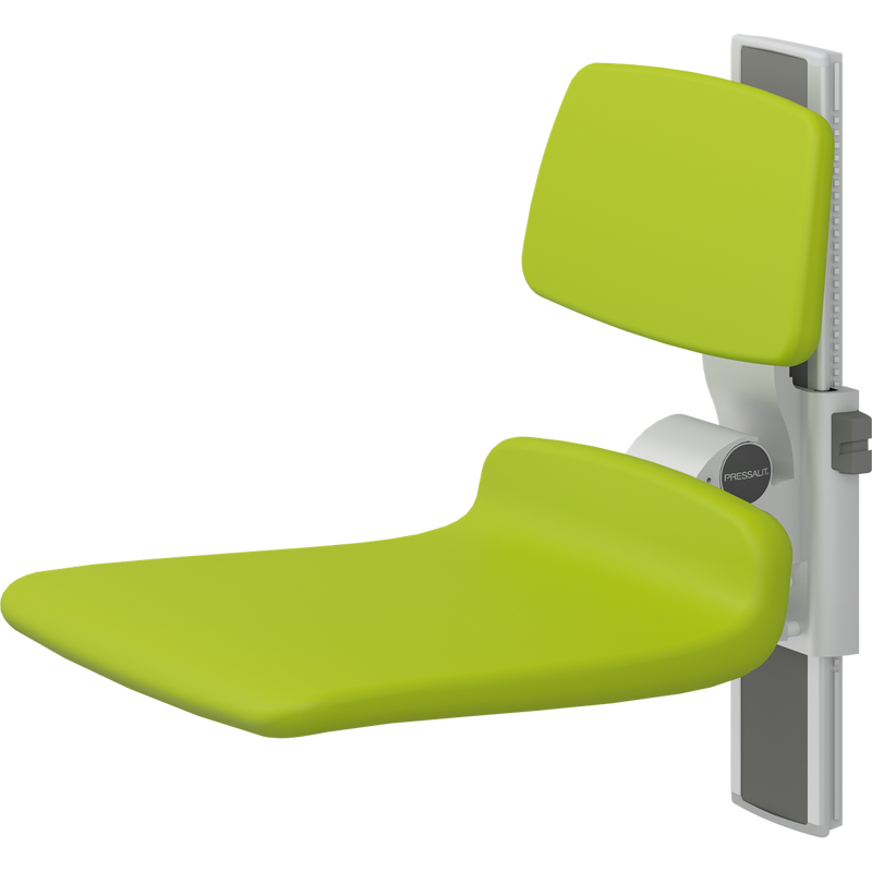 Pressalit PLUS Shower Seat 450 incl. Backrest, Manually Height Adjustable, Lime Green (R7424277)