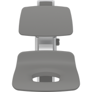 Pressalit PLUS Shower Seat 450 with Aperture incl. Backrest, Manually Height Adjustable, Anthracite (R7425112)