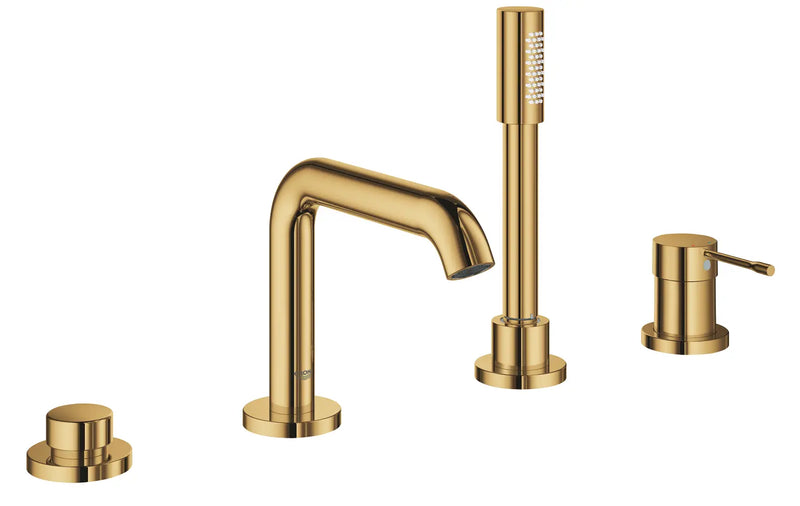 Grohe Essence 4-hole bath shower mixer combination in Cool Sunrise