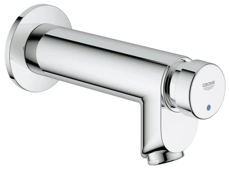 Grohe Euroeco Cosmopolitan T self-closing wall mounted basin valve 36266000 in StarLight Chrome