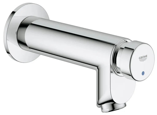 Grohe Euroeco Cosmopolitan T self-closing wall mounted basin valve 36266000 in StarLight Chrome