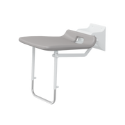Pressalit VALUE IV folding shower seat with support leg, 440mm, fixed height, anthracite