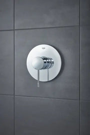 Grohe Essence Concealed Shower Mixer Trim in StarLight Chrome lifestyle view