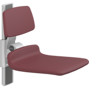 Pressalit PLUS Shower Seat 450 incl. Backrest, Manually Height Adjustable, Red (R7424035)