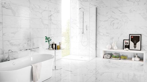 Daytona calacatta white marble effect tile 270x420mm - view 2
