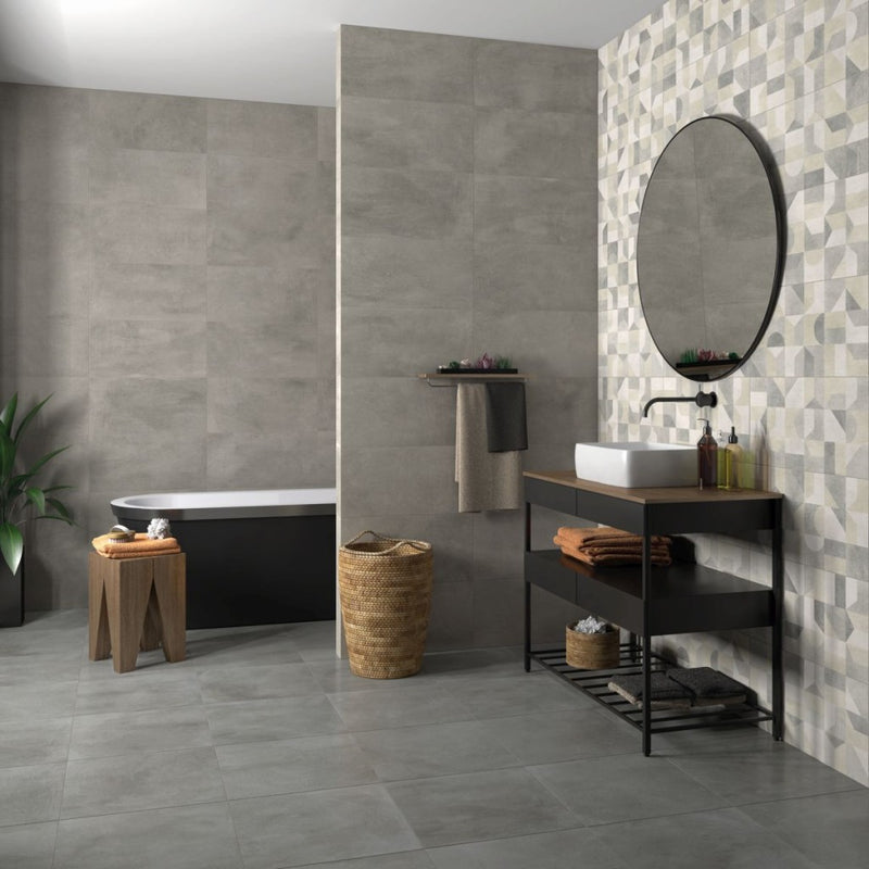 Daytona grey marble effect tile 270x420mm - view 2